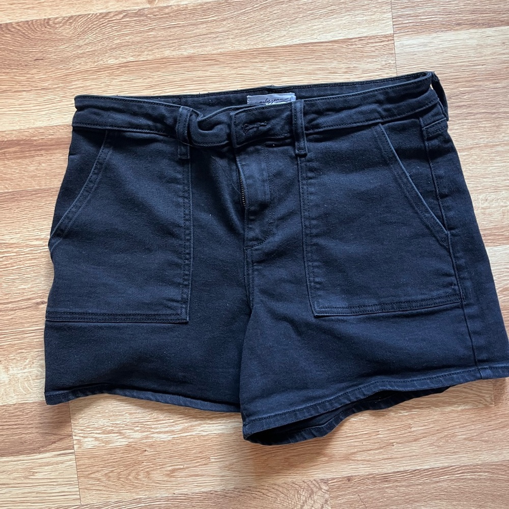 Carly Jean Los Angeles Black High Waist Shorts